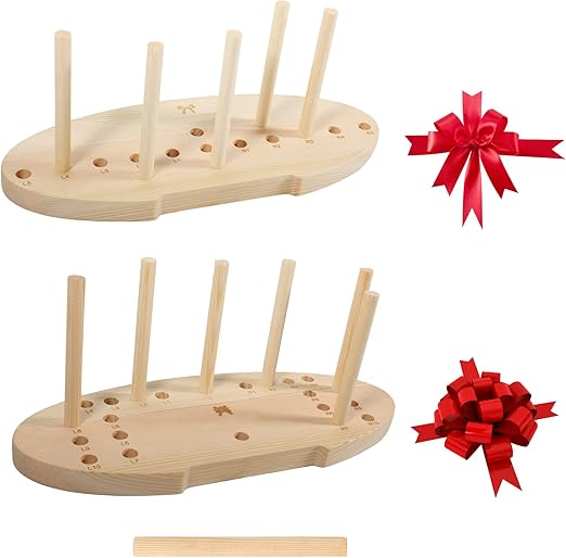 Bow Maker for Ribbon, Holiday Wreaths,Wooden Wreath Bow Maker Tool for Creating Gift Bows, Party Decorations, Hair Bows, Corsages, Holiday Wreaths, Various Crafts(Double-Sided)