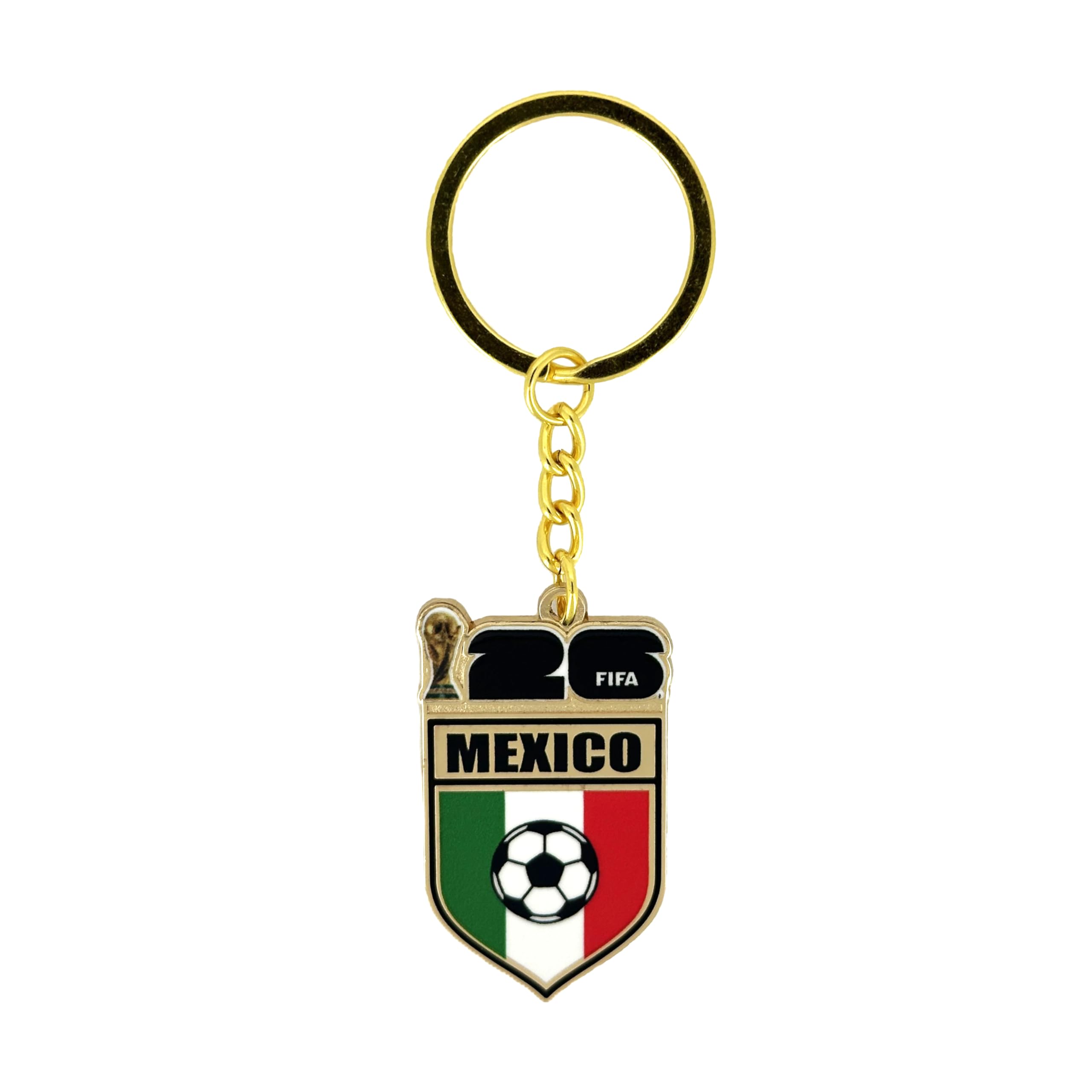 HONAV 2026 FIFA World Cup Mexico Flag Keychain – Officially Licensed Soccer Accessory, Collectible Souvenir Gift for Fans, Durable Metal Key Ring for Keys, Bags, Backpacks & Travel