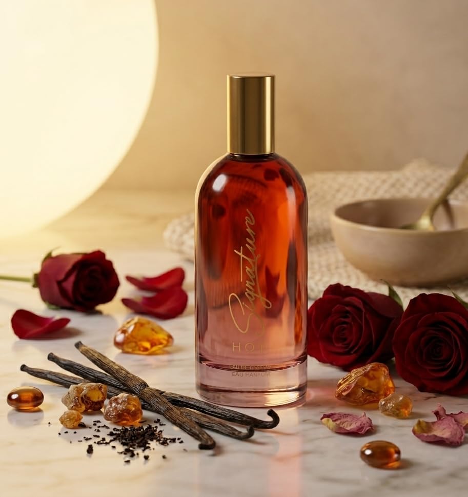 Image of Signature Hot Eau de Parfum Perfume for Men & Women | Long Lasting Sweet Floral Warm Fragrance | Luxury Premium Gift for Her, Daily Wear Elegant Fragrance | Unisex Perfume Combo Pack of 3 (30 ml x 3)