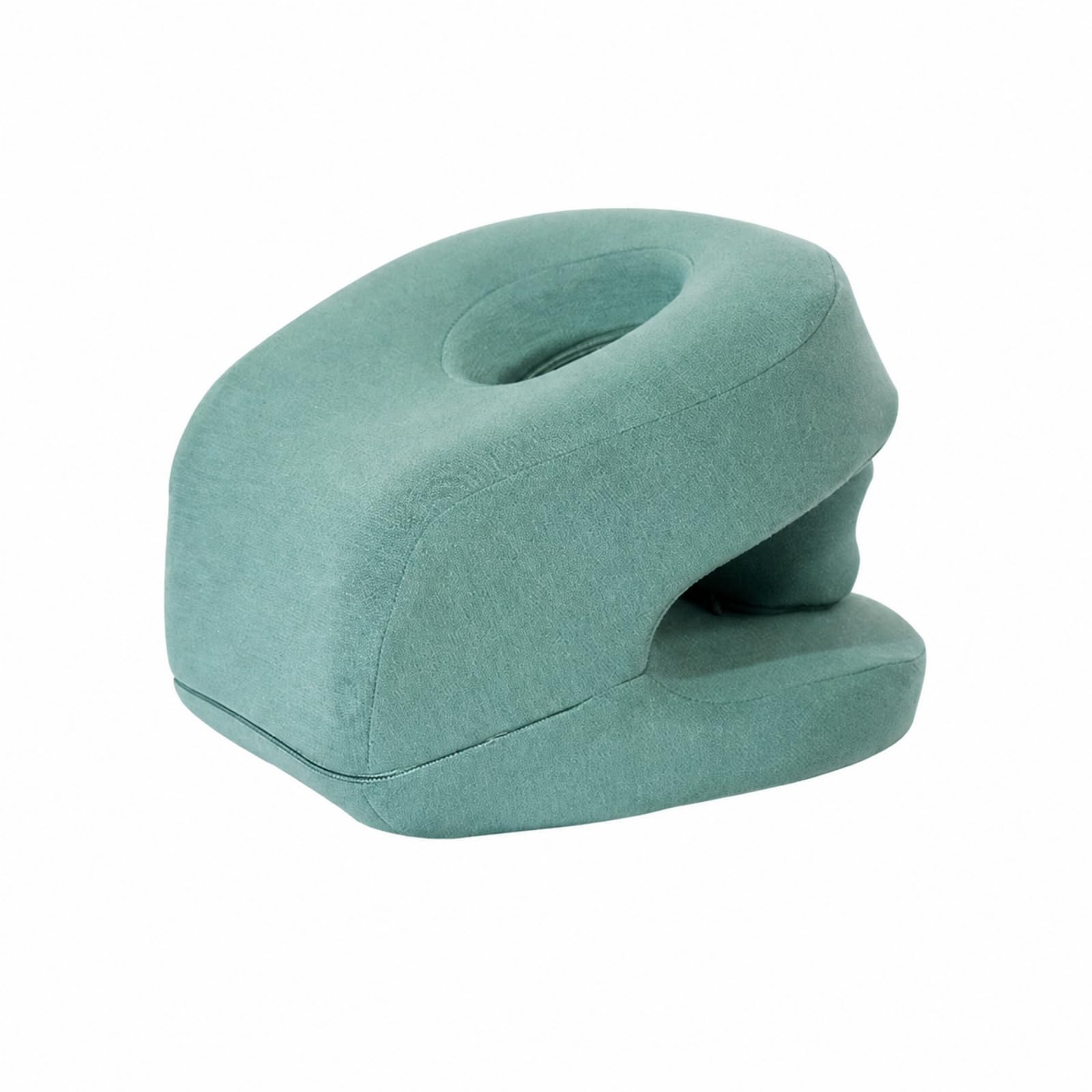 Almohada Ergonómica con Núcleo Espuma Viscoelástica Portátil Cojín Espuma Viscoelástica Funda Extraíble para Oficina, Viaje,