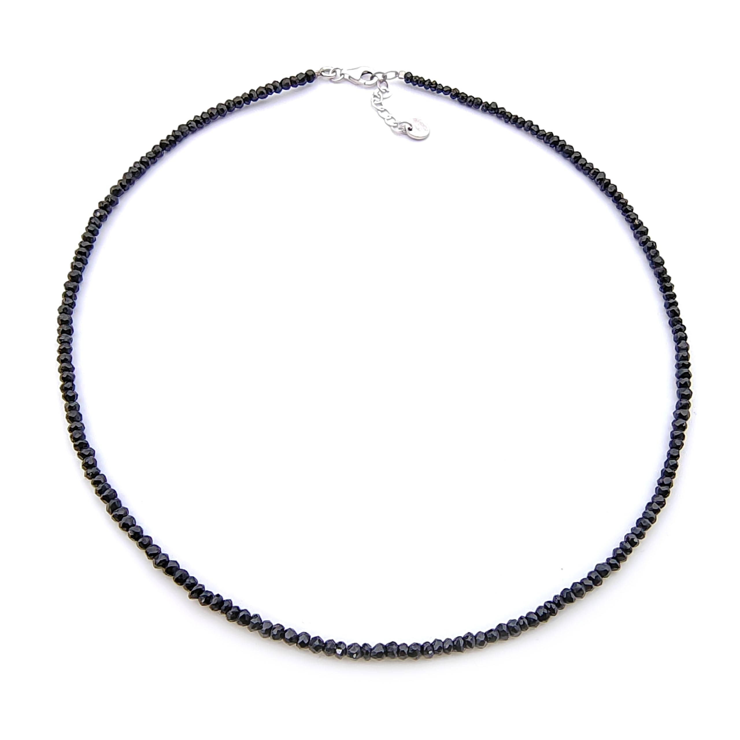 Gioielli Aurum Collana Uomo Donna in Argento 925 con Spinello Nero