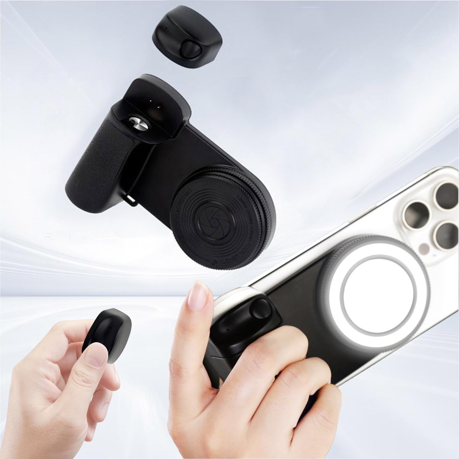 OBEST Smartphone Camera Grip Bluetooth Camera Remote Luz de Relleno cámara para teléfonos Video/Fotografía/Transmisión en Vivo