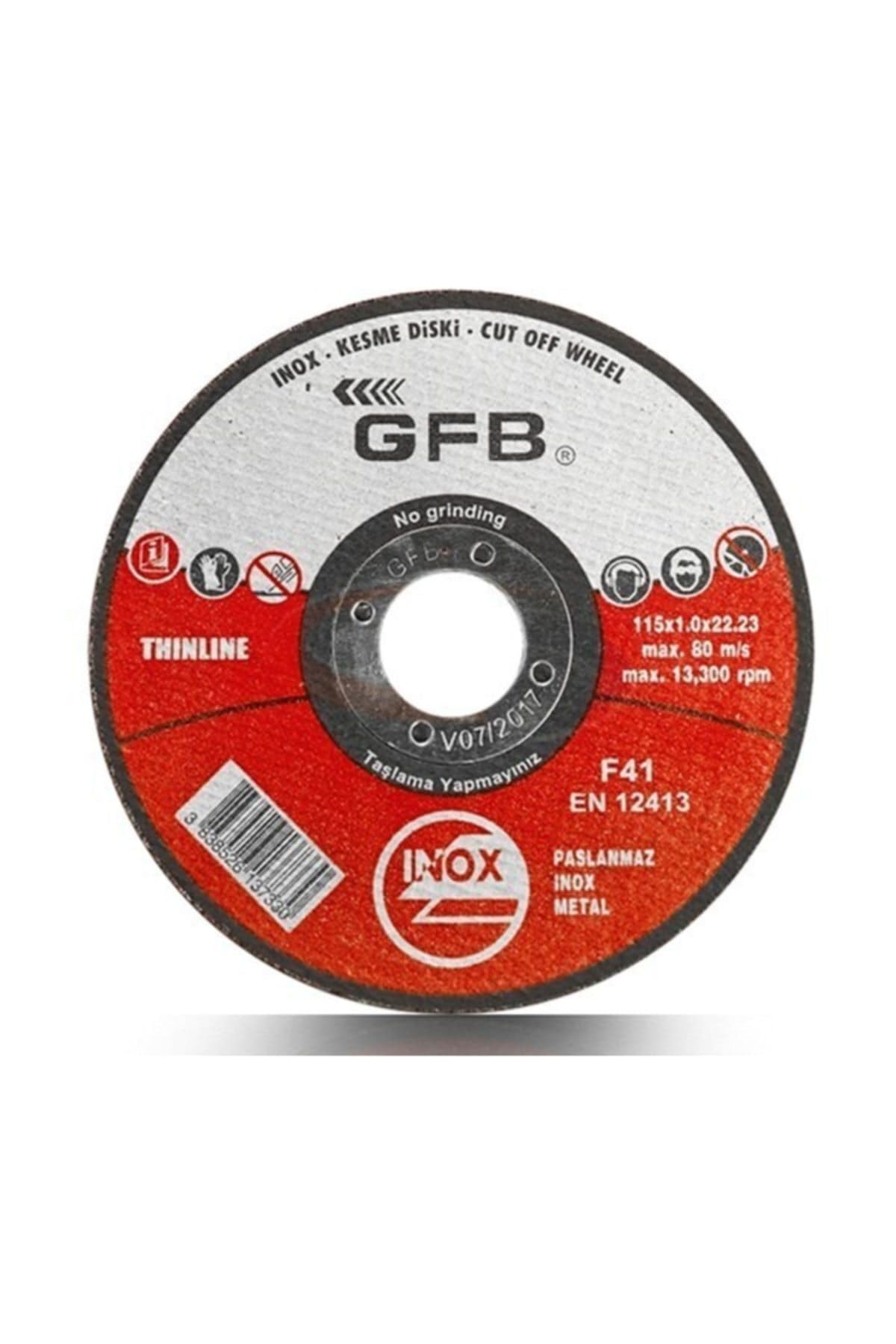 GFB Metal Kesici Taş 115X1 Inox Kesme Taşı (50 Adet)