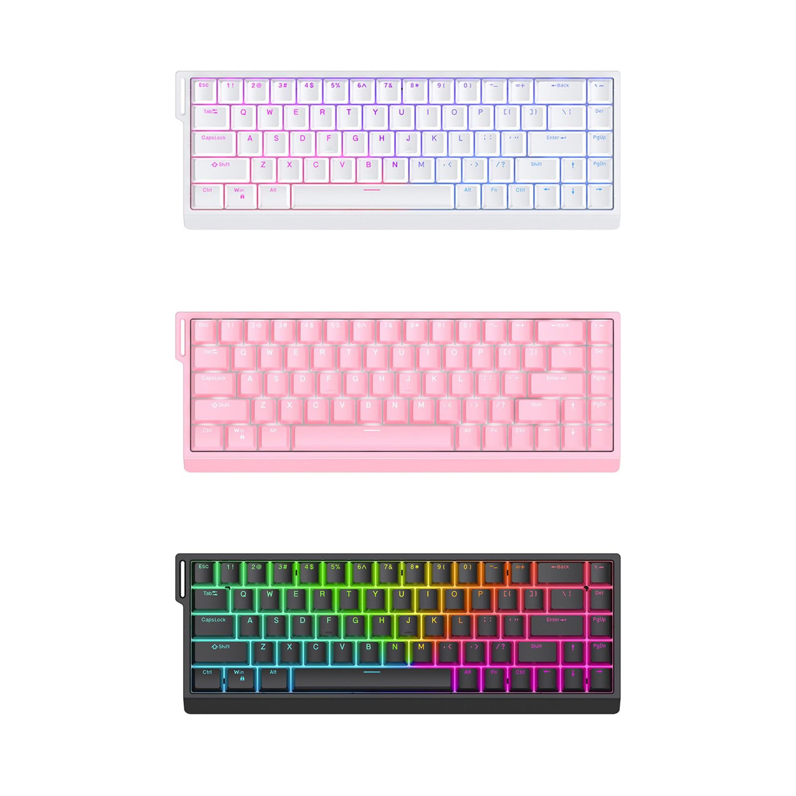 Tastiera meccanica con luci a colori Interruttori innovativi Reazione rapida e battute di tasti fluide per un lavoro efficiente Tastiera da gioco a risposta rapida