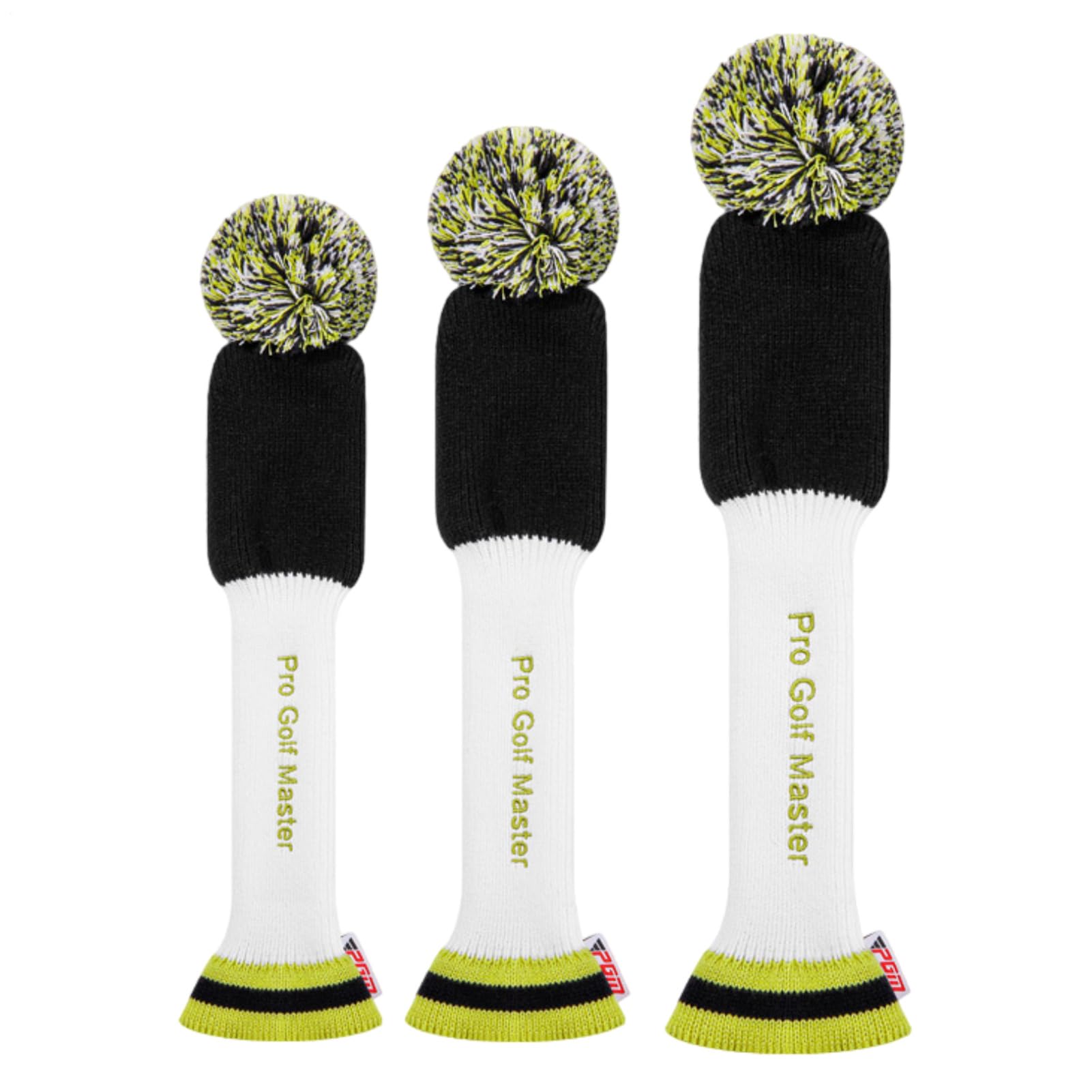 Cubiertas para la cabeza de palo de golf de punto - Conjunto híbrido pompón de lana Driver Fairway | sombreros ligeros de cuello largo para protección del club, diseño de ajuste seguro para