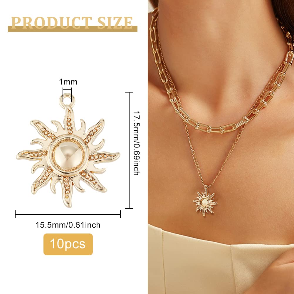 Collier Plaqué Or 18 Carats - Pendentif Oeil Et Soleil Zircon - Bijou Géométrique élégant