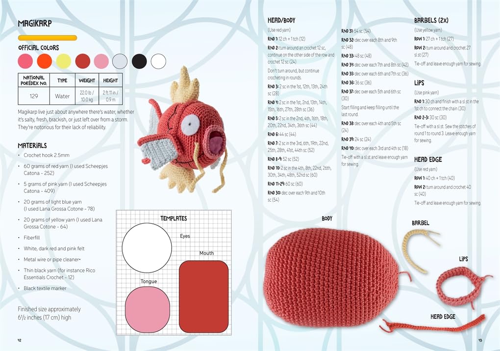 Pokémon Crochet Snorlax Kit: Includes Materials to Make Snorlax and Instructions for 5 Other Pokémon