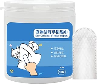 WJnflQN Hund Ohrenreinigung Fingerpads,Katze Ohrenpflege Reinigungstücher - Doppelseitige Reinigungsprodukte für Hunde und Kätzchen für Reisen Pflegevorbereitung und Outdoor-Aktivitäten product image