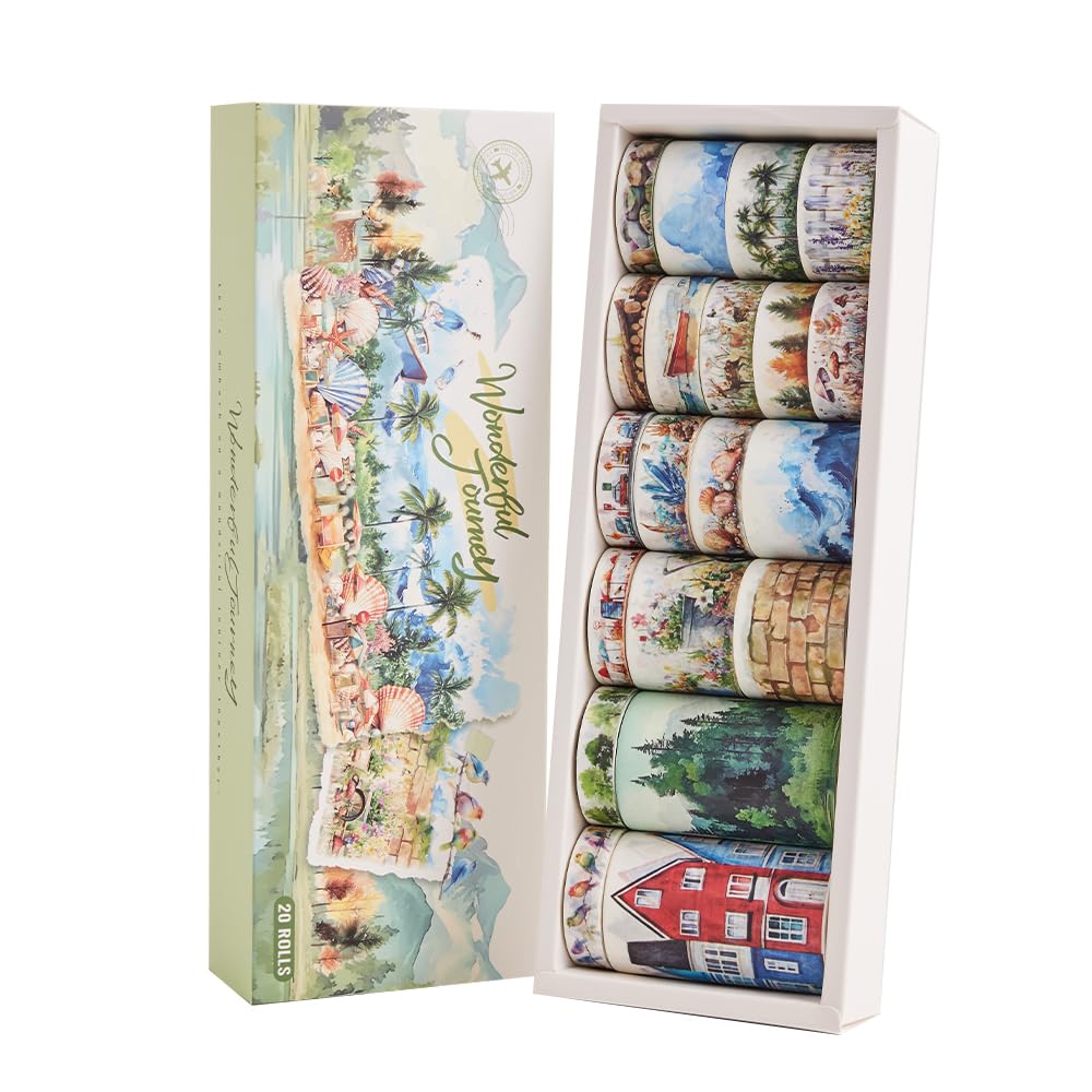 Colorful Washi Tape Set - 30 Rolls for Scrapbooking -17