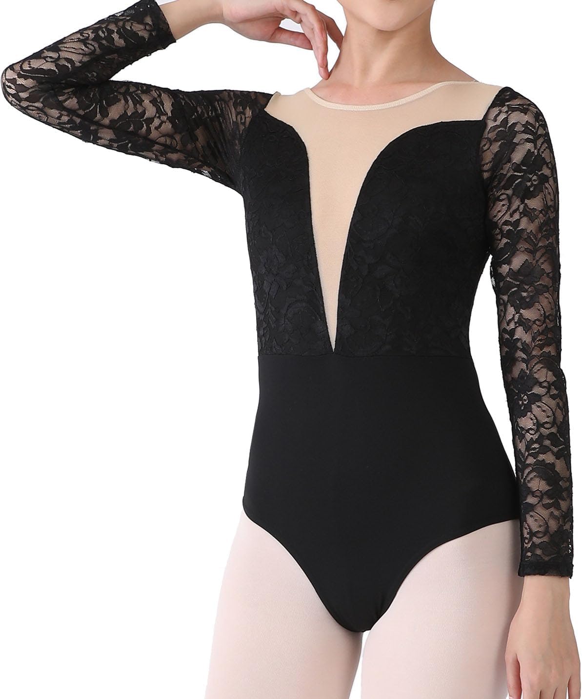 Dance Elite Liora - Full Lace Long Sleeve Dance Leotard for Women