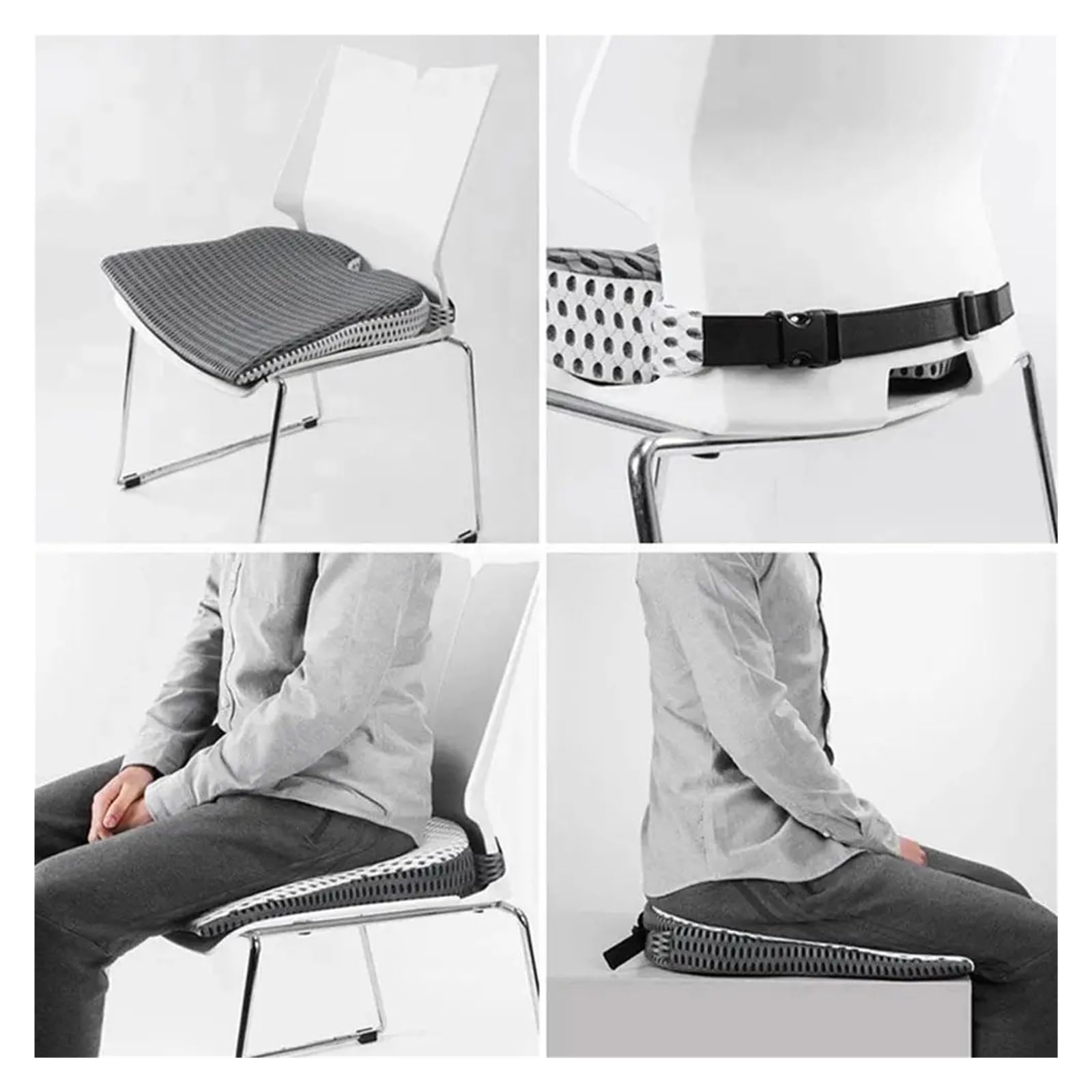 Muzhen Store Comodo Cuscino del Sedile a Cuneo for Auto Compatibile con Il Sedile del conducente dell'auto, Sedia da Ufficio, sedie a rotelle, Cuscino del Sedile in Memory Foam, Supporto Ortopedico