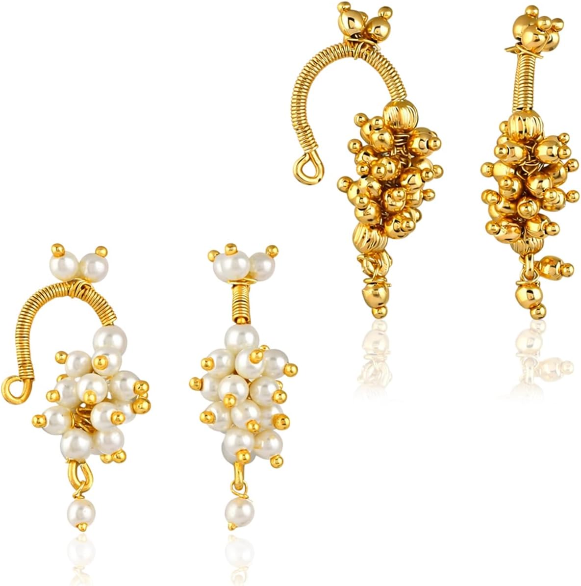 FASHIONS Traditional Maharashtrian Style Clip on Pressing Bugdi Upper Earring Ear Cuff For Women & Girls