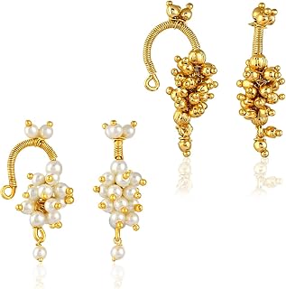 VAMA FASHIONS Traditional Maharashtrian Style Clip on Pressing Bugdi Upper Earring Ear Cuff For Women & Girls Price In India