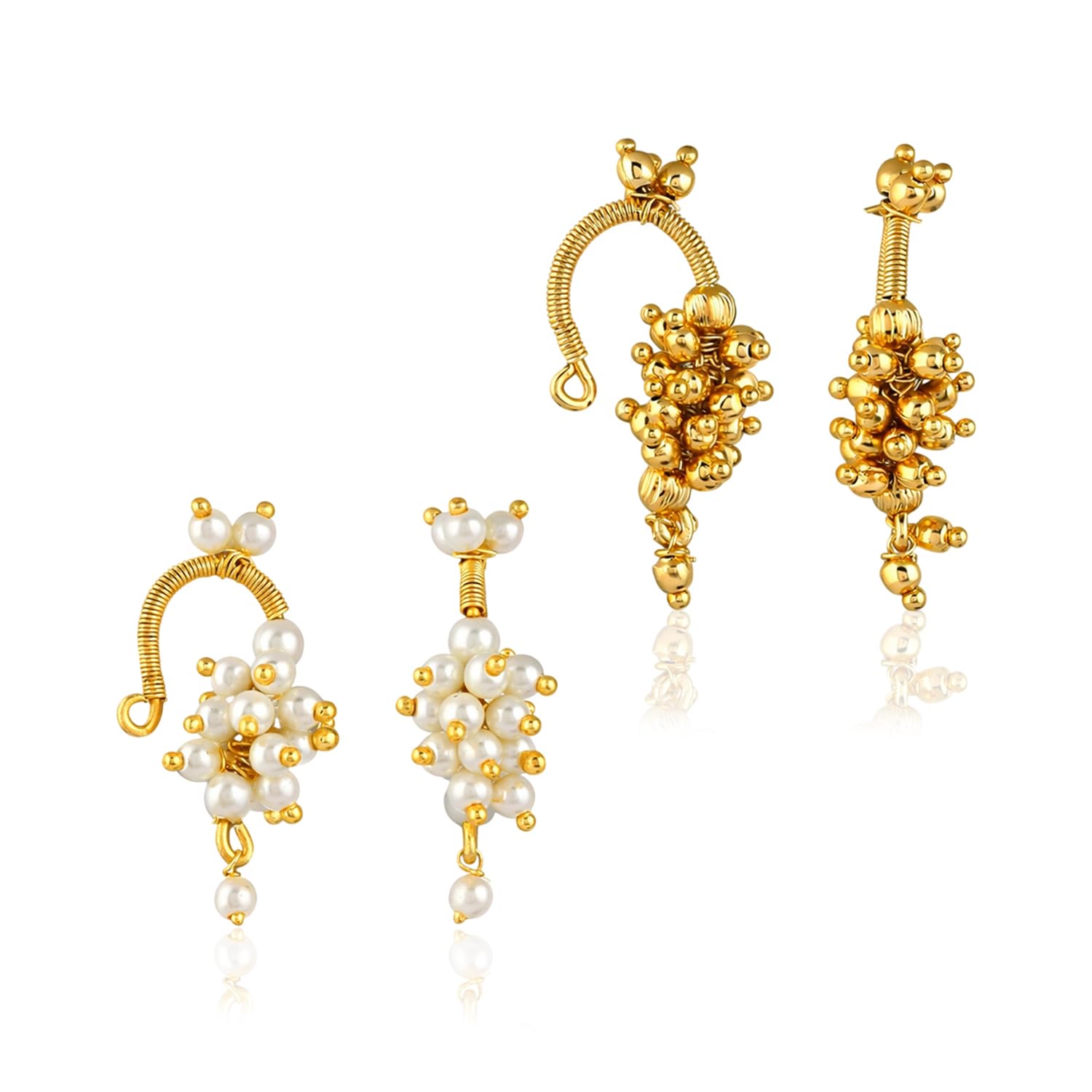 FASHIONS Traditional Maharashtrian Style Clip on Pressing Bugdi Upper Earring Ear Cuff For Women & Girls