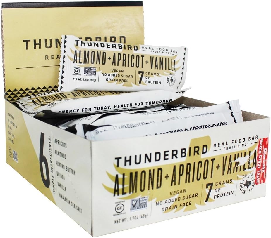 THUNDERBIRD ENERGETICA Bar Almond Apricott Bar 15 Ct, 1.7 OZ