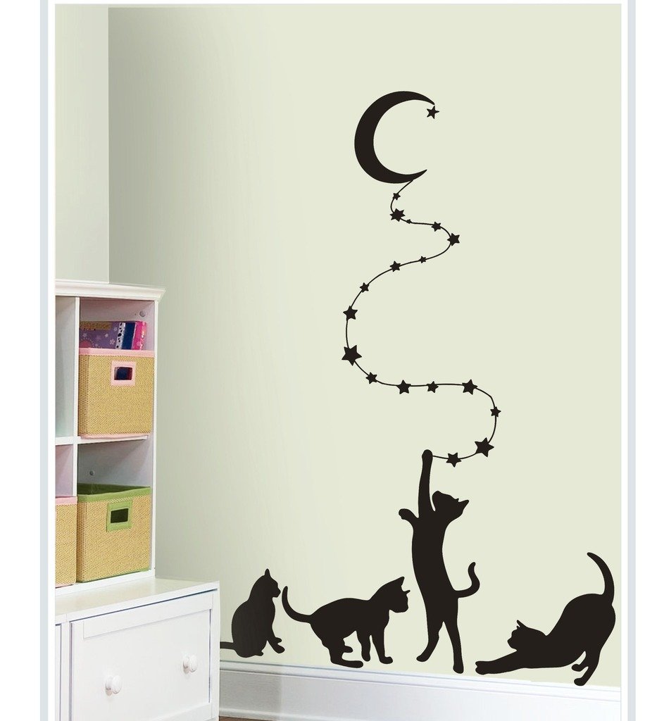 DECOR Kafe Home Decor Decal Style Cats Wall Sticker, Wall Sticker for Bedroom, Wall Art, Wall Poster (PVC Vinyl, 68 X 91 cm) (B011R8RLCI) Amazon Price History, Amazon Price Tracker