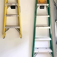 Headerbs Support Mural pour échelle, Crochet Métallique Robuste de 50lb, Cintre de Rangement pour Garage pour Brouette, Organization des Outils de Jardin