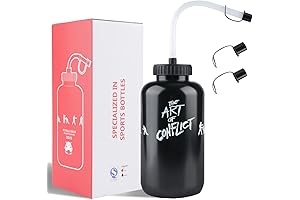 Leak-Proof Football Water Bottle with Straw