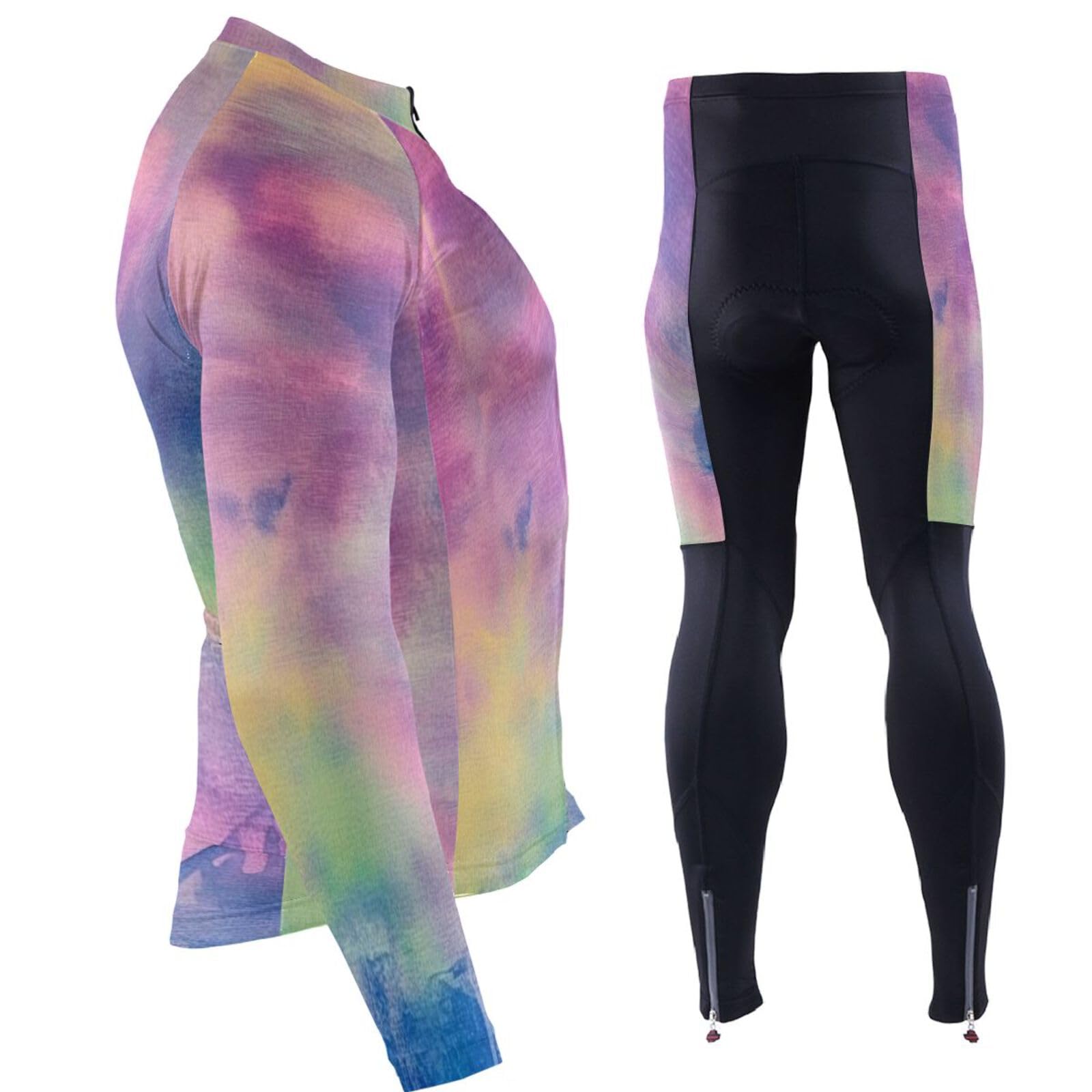 Radtrikot-Set mit Taschen, schnell trocknend, für Herren, 3D-gepolstert