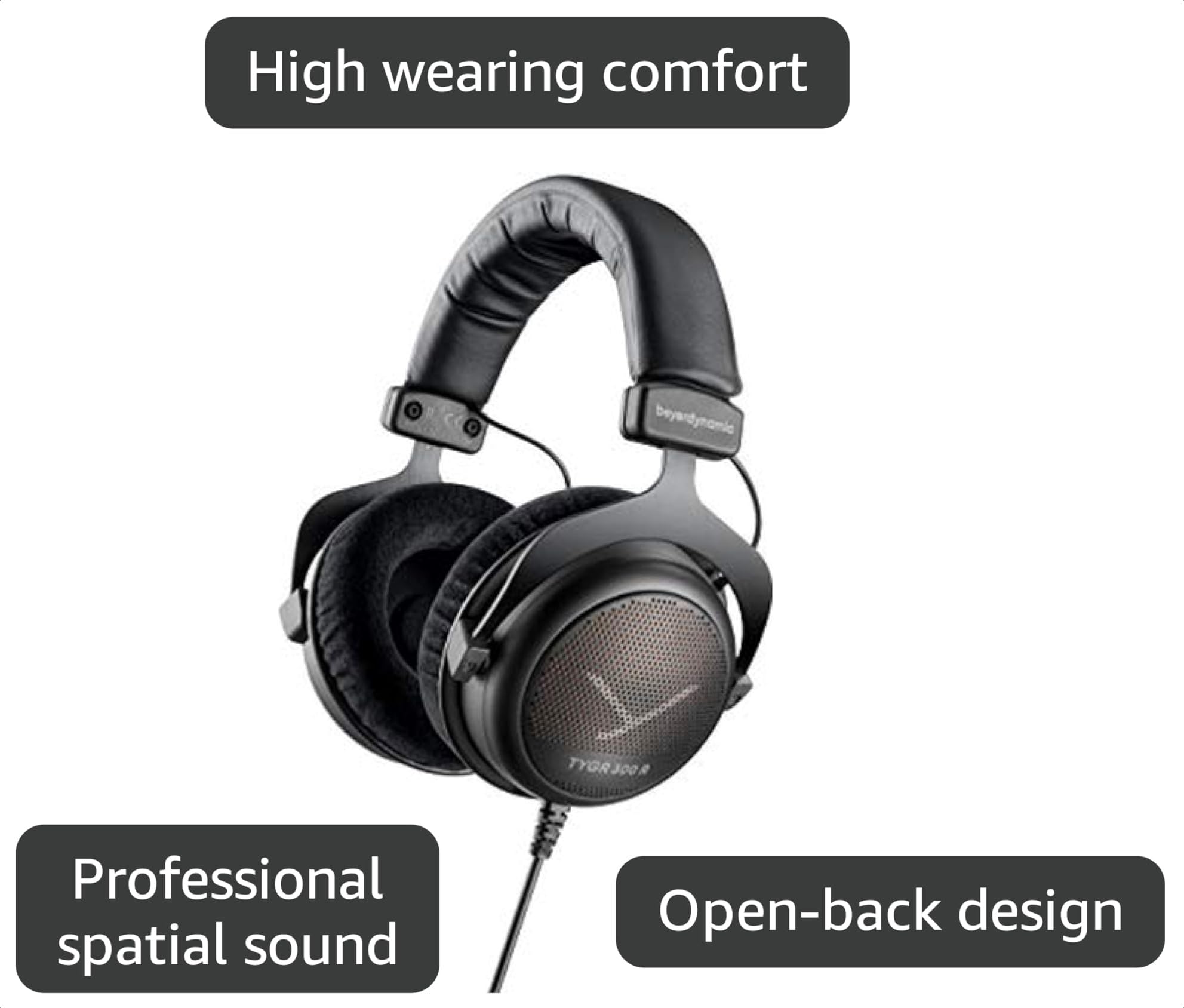 Amazon.com: beyerdynamic TYGR 300 R Open-Back, Over Ear Gaming
