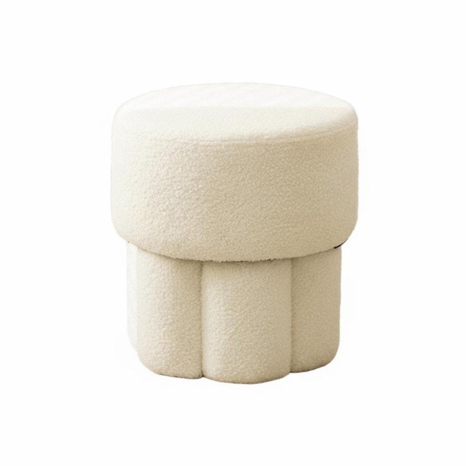 Mushroom Pouf Boucle Texture Mushroom-Shaped Pouf Plush Feel Footstool for Children, Decorators, Entryway, Living Room, Small Areas|Home & Garden| Furniture| Ottomans Footstools & Poufs-image-20