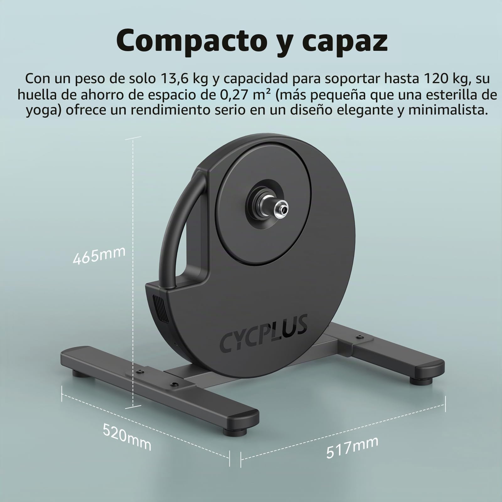 CYCPLUS R200 - Entrenador inteligente para bicicleta de interior, motor sin escobillas de 2200 W, simulador de gradiente del 19%, modo dual BLE y ANT+, cambio virtual, simulación cuesta arriba/cuesta
