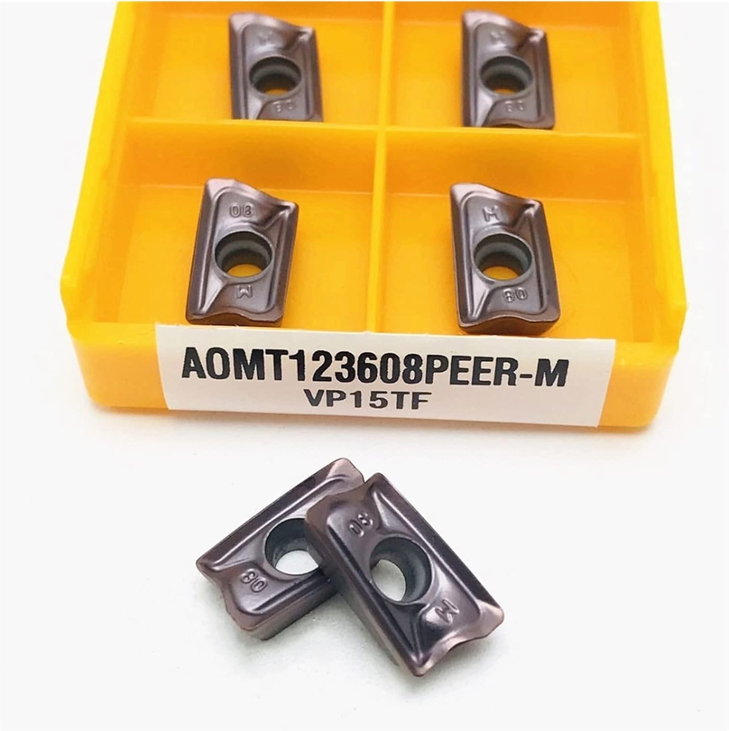 Carbide Tool 10pcs AOMT123608PEER M VP15TF Carbide Milling Inserts Indexable End Milling Cutter Machine Tool Face Milling Cutter AOMT123608