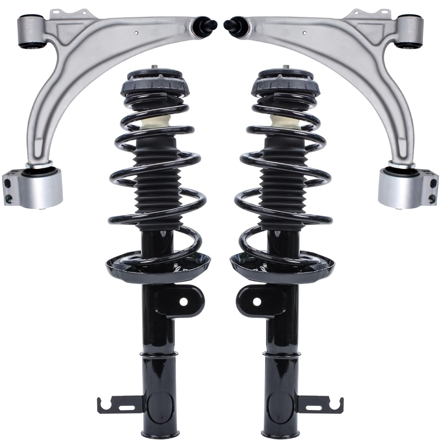 Detroit Axle - 4pc Front Struts Control Arms for Buick 2012-2017 Verano