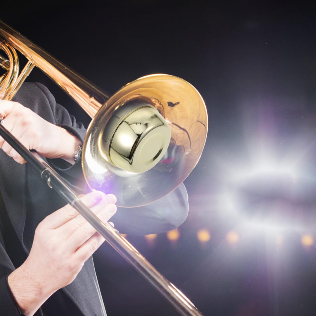 MILISTEN Trombone Mute Flugelhorn Mute Trumpet Silencer Trumpet Mute Wind Instrument Mute Trombone Jazz Mute Trombone Practice Mute Trumpet Piston Copper Tube French Horn ABS - Image 3