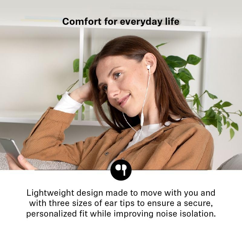 Image of Sennheiser CX 80U Wired in-Ear Earphones with in-Line Microphone, One Button Smart Control, Lightweight Design, USB Type-C, 3 Ear Tip Sizes, 1Y Warranty, Voice Control, White