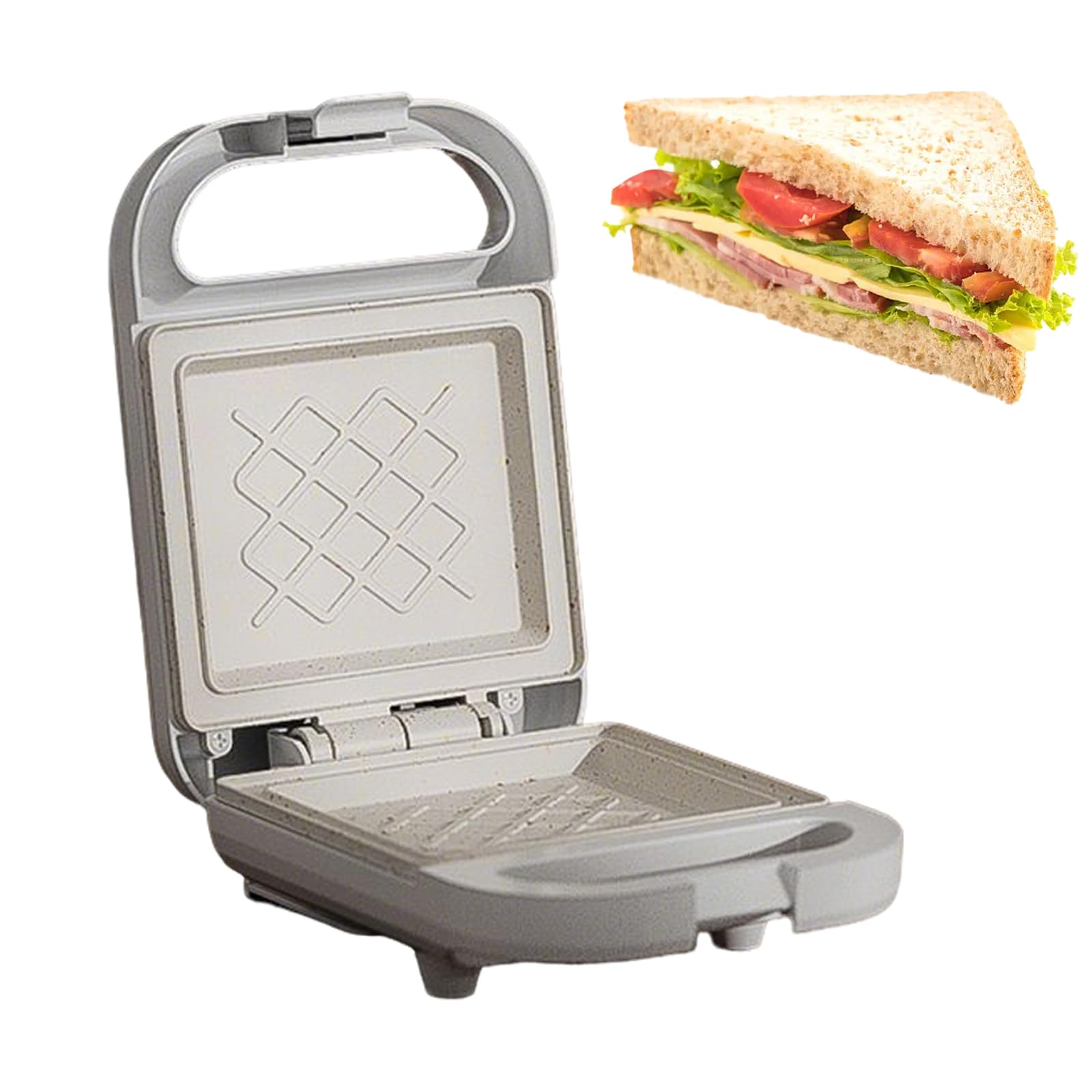 Indoor Sandwich Maker, Press Grill for Grilled Cheese, Quesadillas, Waffles, and Pizza Pockets - Versatile Wireless Toaster for Quick and Easy Meals