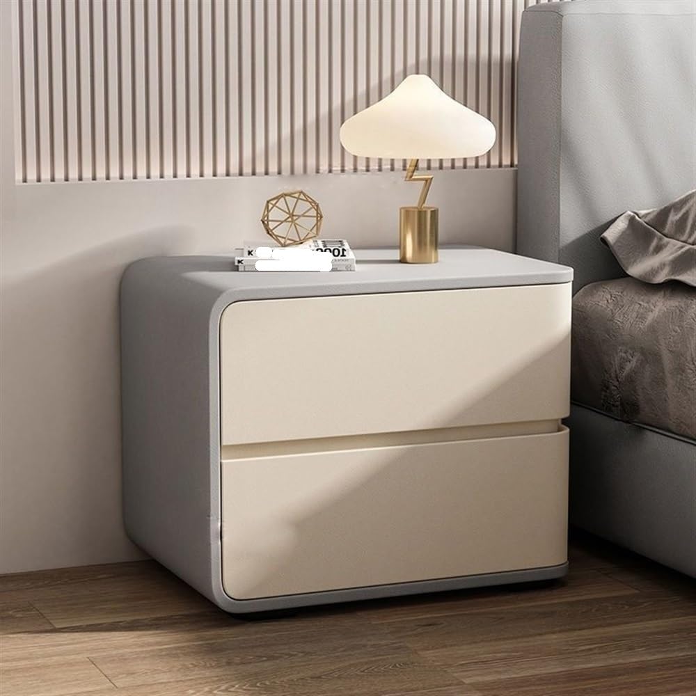 Amazon.com: Bedside Table with 2 Drawers Modern Simple Nightstand