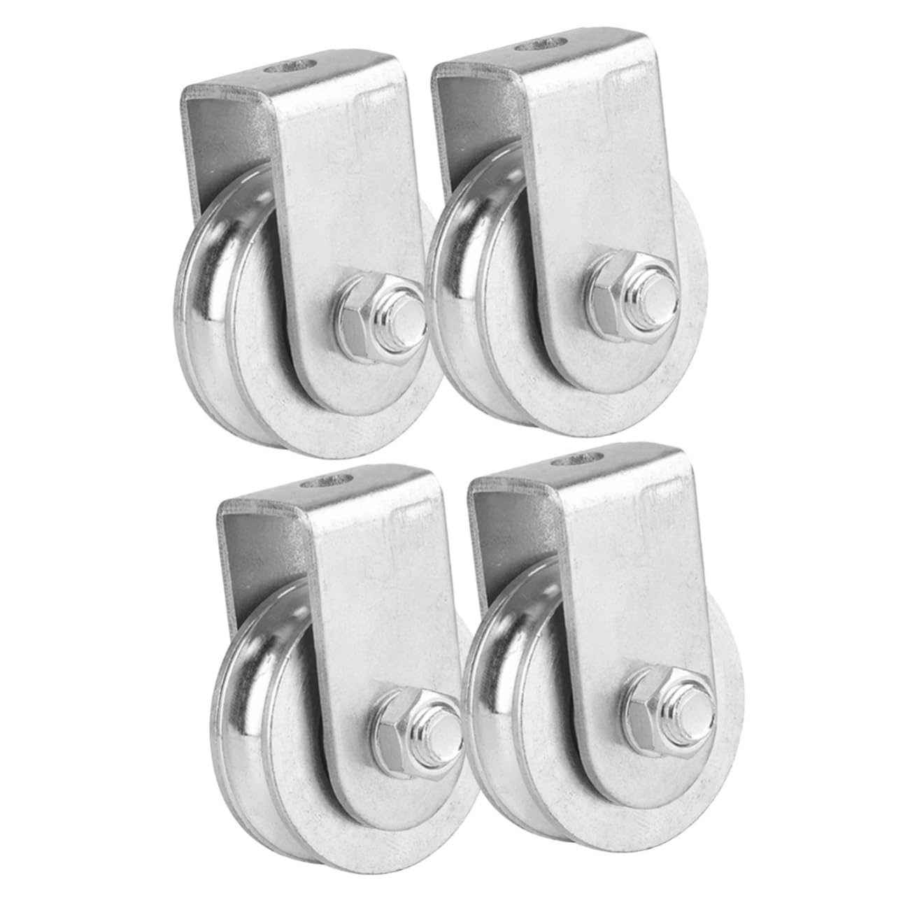 ULTECHNOVO 4pièces Poulie De Levage Acier Bloc Simple Pour Système De Mouflage De Capacité Installation Facile Pour Industriels Et