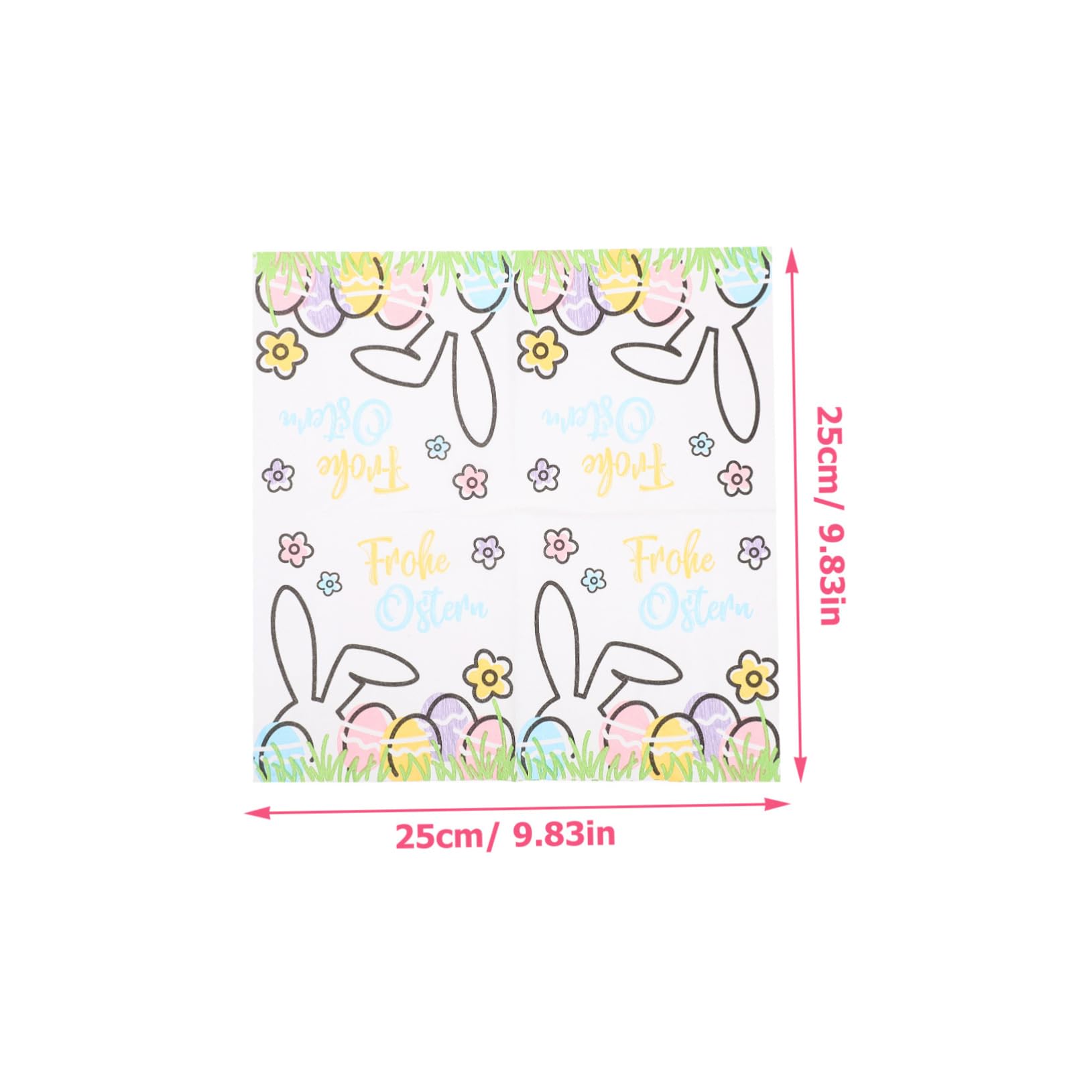 VALICLUD 400feuilles Serviettes Papier De Pâques Couches Pack De Colorées Avec Motifs De Lapins Et Œufs Parfaites Pour Vos Fêtes Et Buffets De Pâques