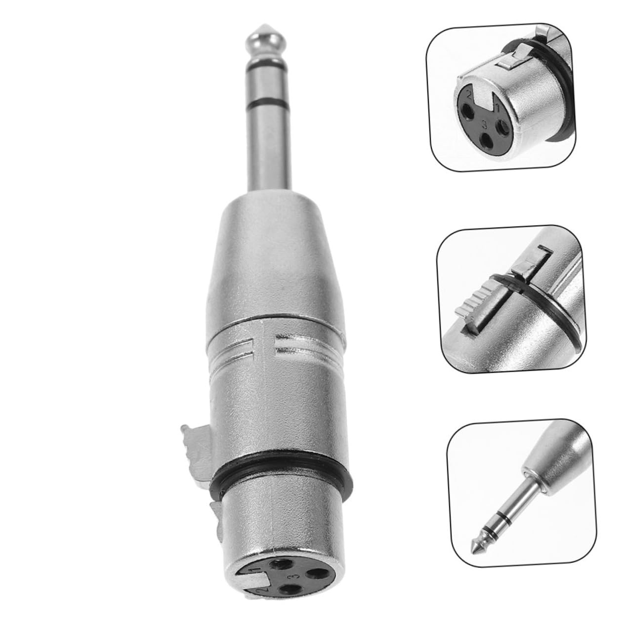 Uonlytech 5 Set Di Materiale in Lega Di Zinco Per Adattatore Jack Stereo Con Convertitore Audio Da 1/4 Di Presa Jack Per Cuffie Da 6 35 Mm 3 Pezzi * 5