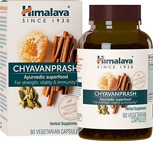 Himalaya Chyavanprash, for Immune Support and Rejuvenation, Energy Boosting, Stress Relief, 500 mg, 60 Capsules, 1 Month Supply​
