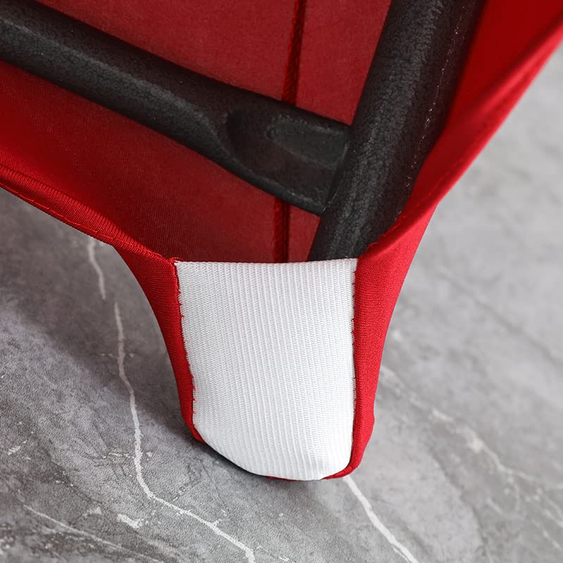 iEventStar Stella Stretch Hoes voor statafel, voor bistrotafel, elegante stretchhoes met 4 voetlussen, elastisch (rood, 60-65 cm