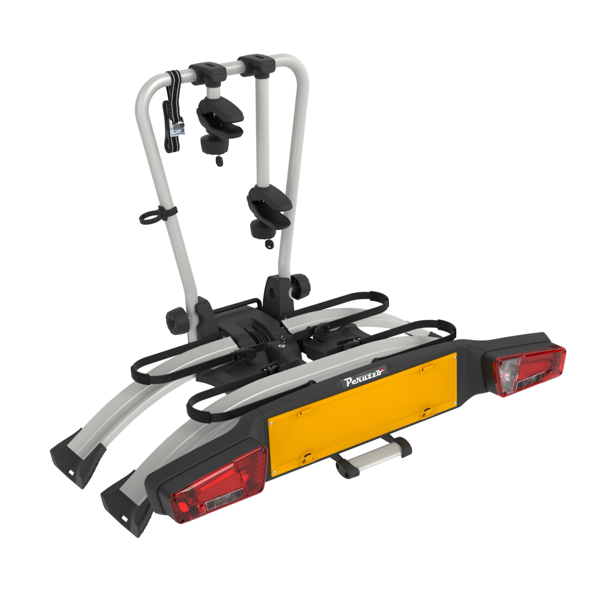 Peruzzo Atlantis Tow Ball Cycle Carrier, Artic Grey, 2 E-Bikes