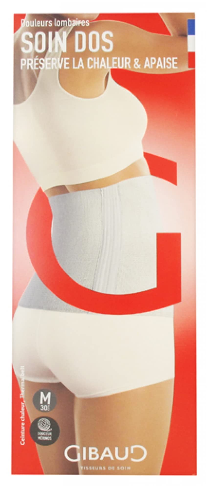 Gibaud Soin Dos Ceinture Chaleur Anthracite 30 cm M