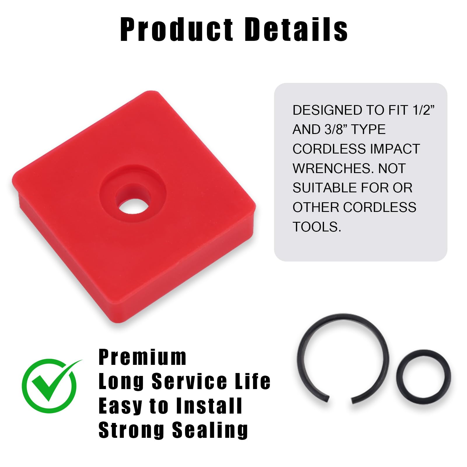 Gosknor 6 Sets 3/8" & 6 Sets 1/2" Impact Retaining Clip Friction Rings with O-Ring - Image 4