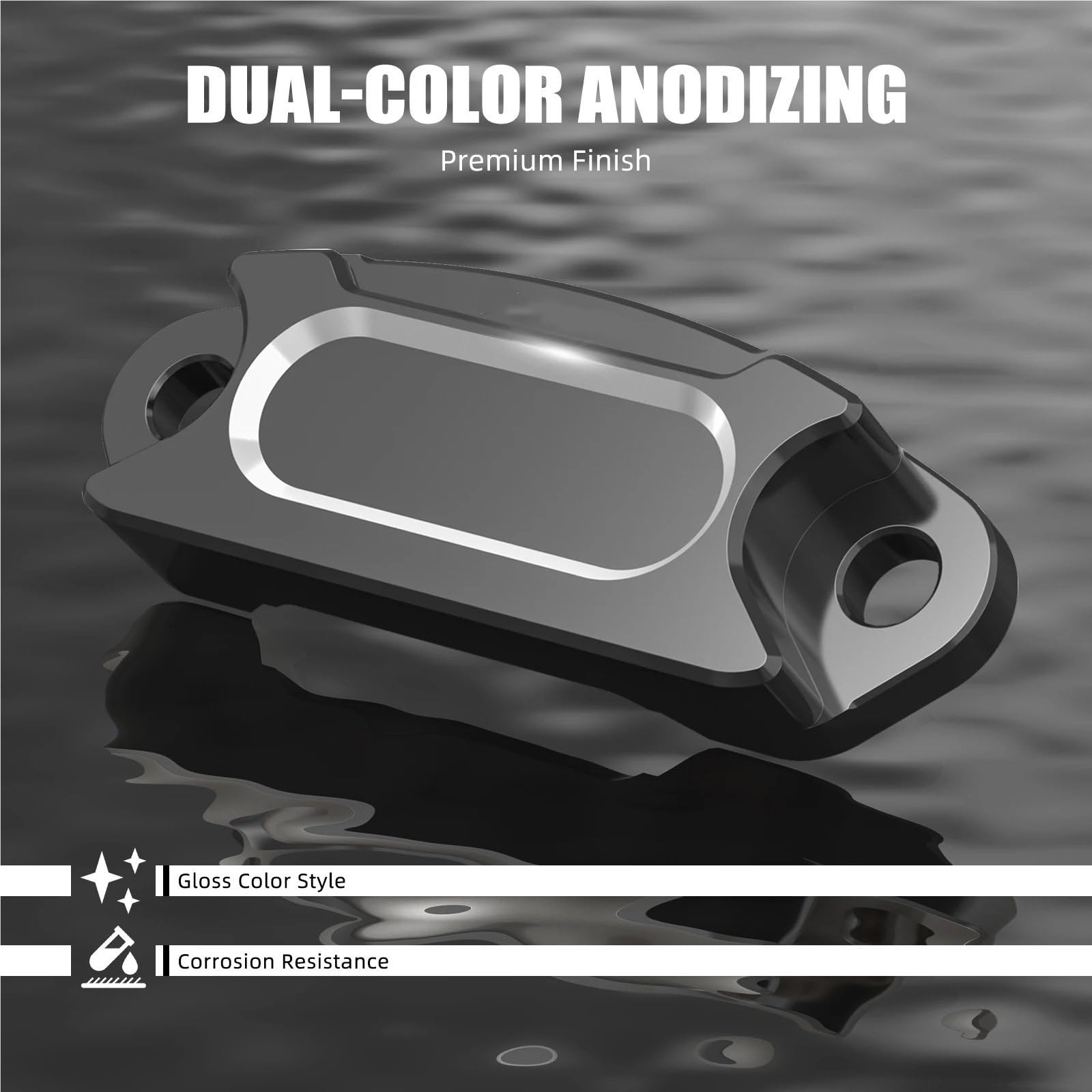 Actuador de control de embrague Cubierta de aluminio para palanca de cambios, compatible con Harley Road King/Special FLHRXS Street Glide FLHX Special FLTRU 2017-2019(Golden White)