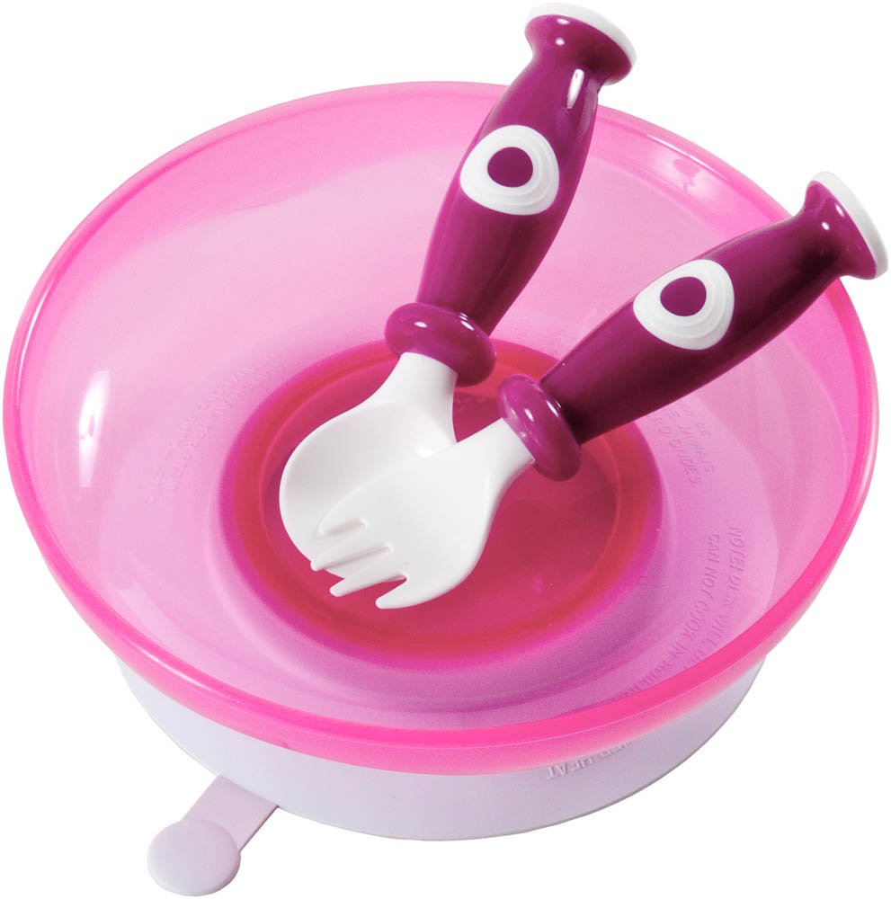 Bieco 15-001007- Großes Baby Starter Set, 9-teilig - Badewanne mit Badesitz, Töpfchen, Tritt, Lätzchen (Pink)