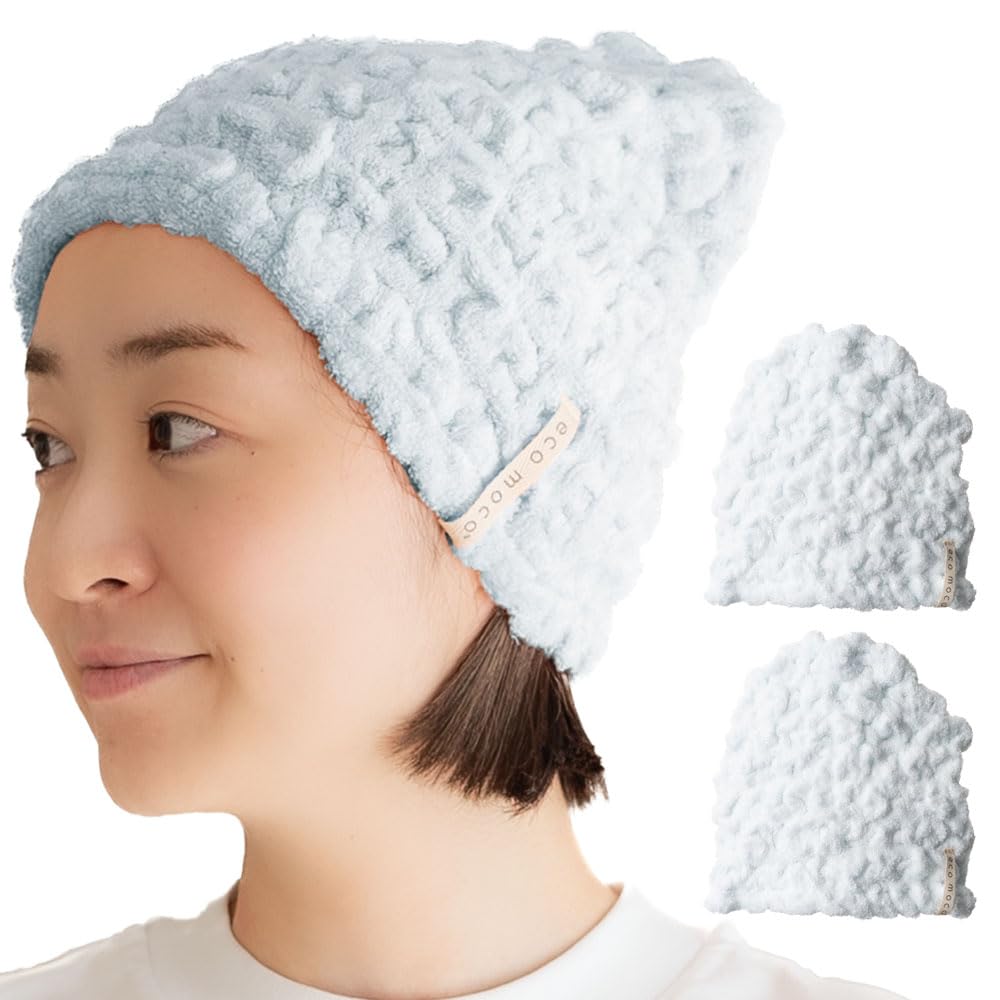 Amazon | ecomoco(エコモコ) タオルキャップ 大人 今治 (16. アイス) 2