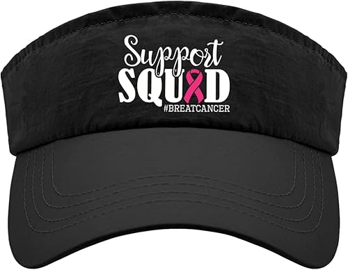 TAGEXZ Visor for Men Cancer Support Squad Hat, Visors for Women Visor Hats Uv Protection Golf Caps