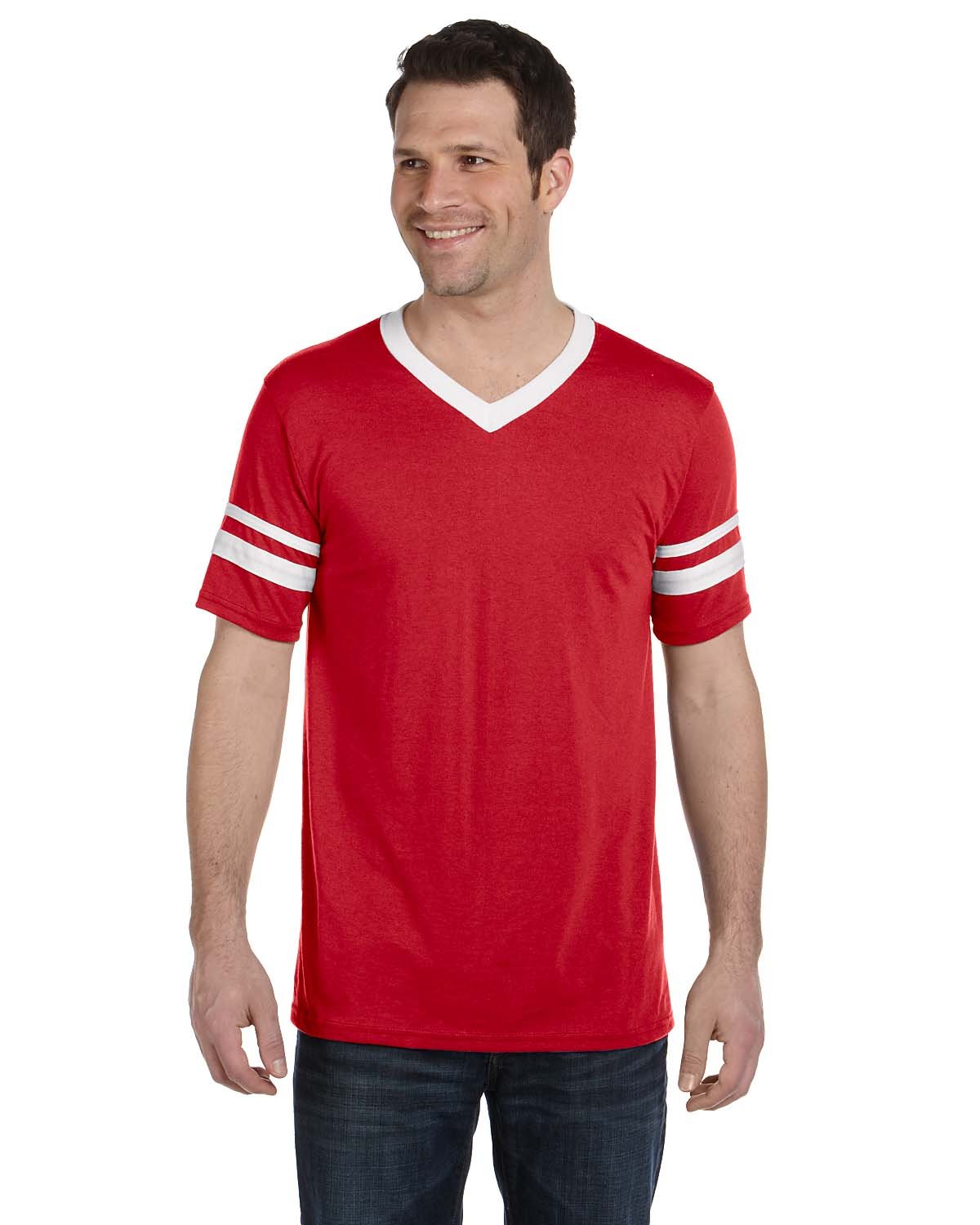 Augusta Sportswear Sleeve Stripe Jersey (360) Red/White, 2XL