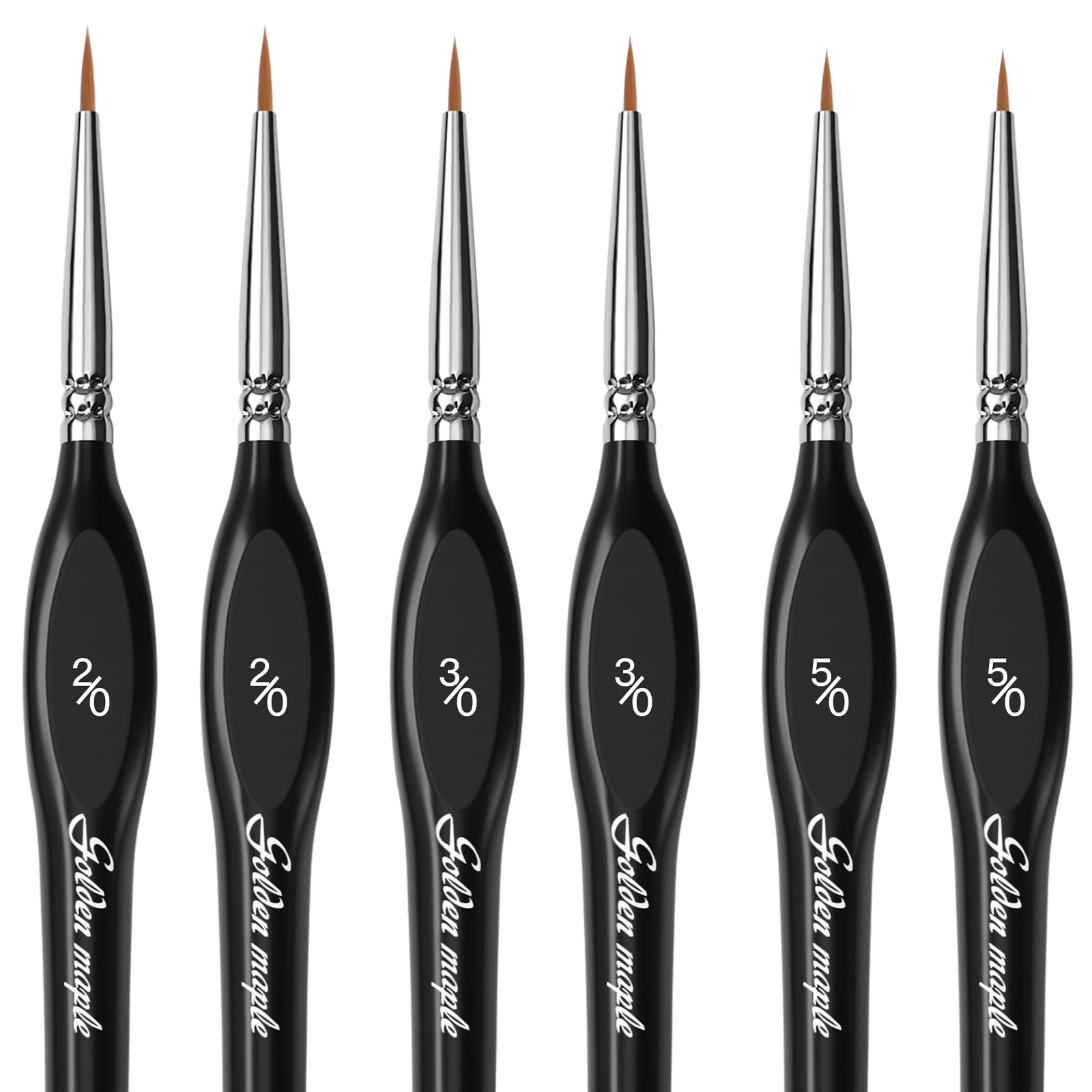 D'Artisan Shoppe Set Di 4 Micro Pennelli Per Dettagli - Punta Fine 0000 (4/0) - Per Modellismo, Acrilico, Acquerello, Olio, Miniatura - 3