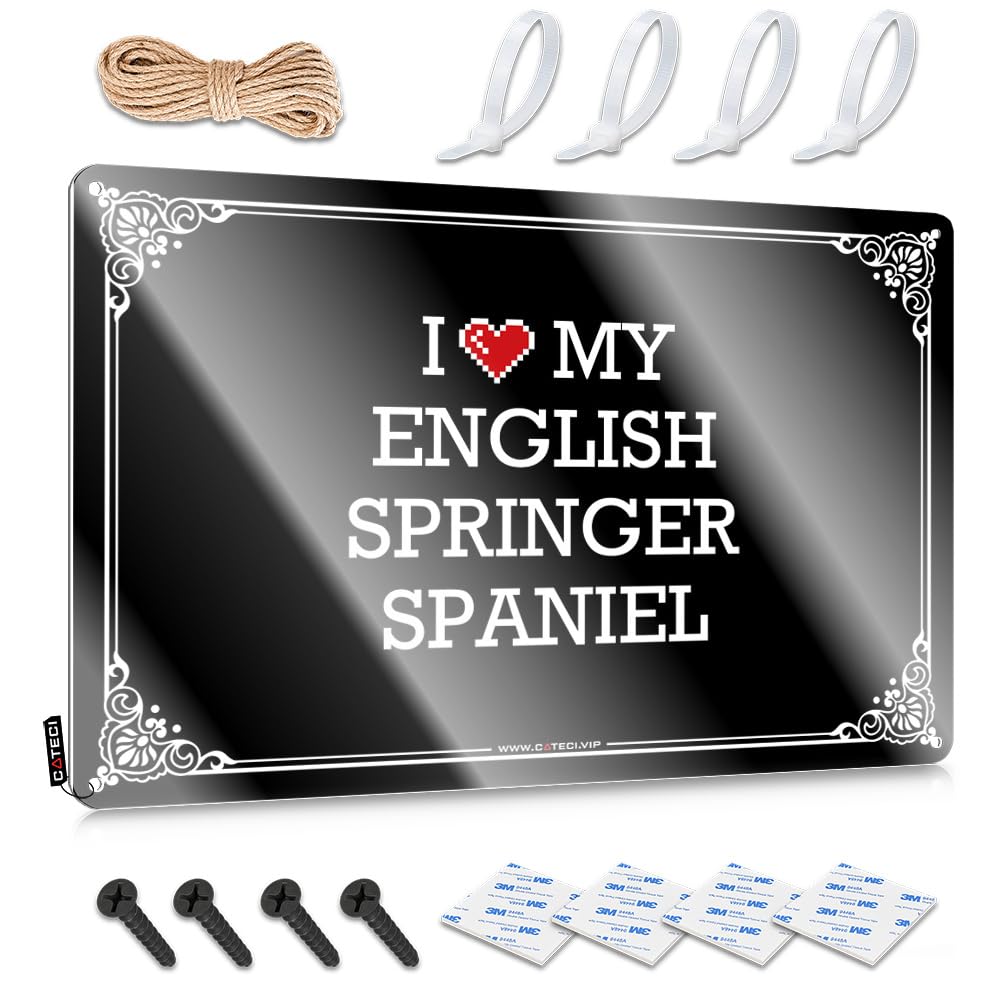 Fzfn Colour Funny Wall Signs Collection Simple I Love My English Springer Spaniel For Crossing - Beer Customizable(30X40cm)