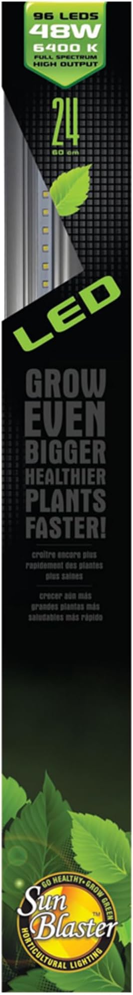 SunBlaster High Output 48-LED Full Spectrum Strip Grow Light, 6400K, 24 in