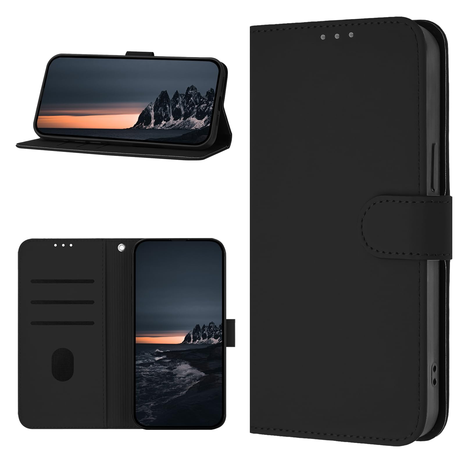 LEYAN Cover per Xiaomi Redmi Note 9T 5G, Custodia Folio in Pelle Flip Wallet Libro Case con Portafoglio, Premium PU/TPU Magnetica Cover con Supporto