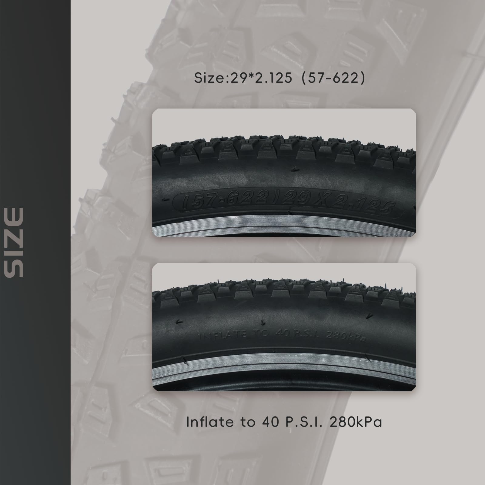 Yeesport 20 * 1.95 Bicycle Tire Size Fansport 24 Inch Bike Tire, 2Pack 24 X 1.95 Bike Tires And 20 Inch Wheel Tire